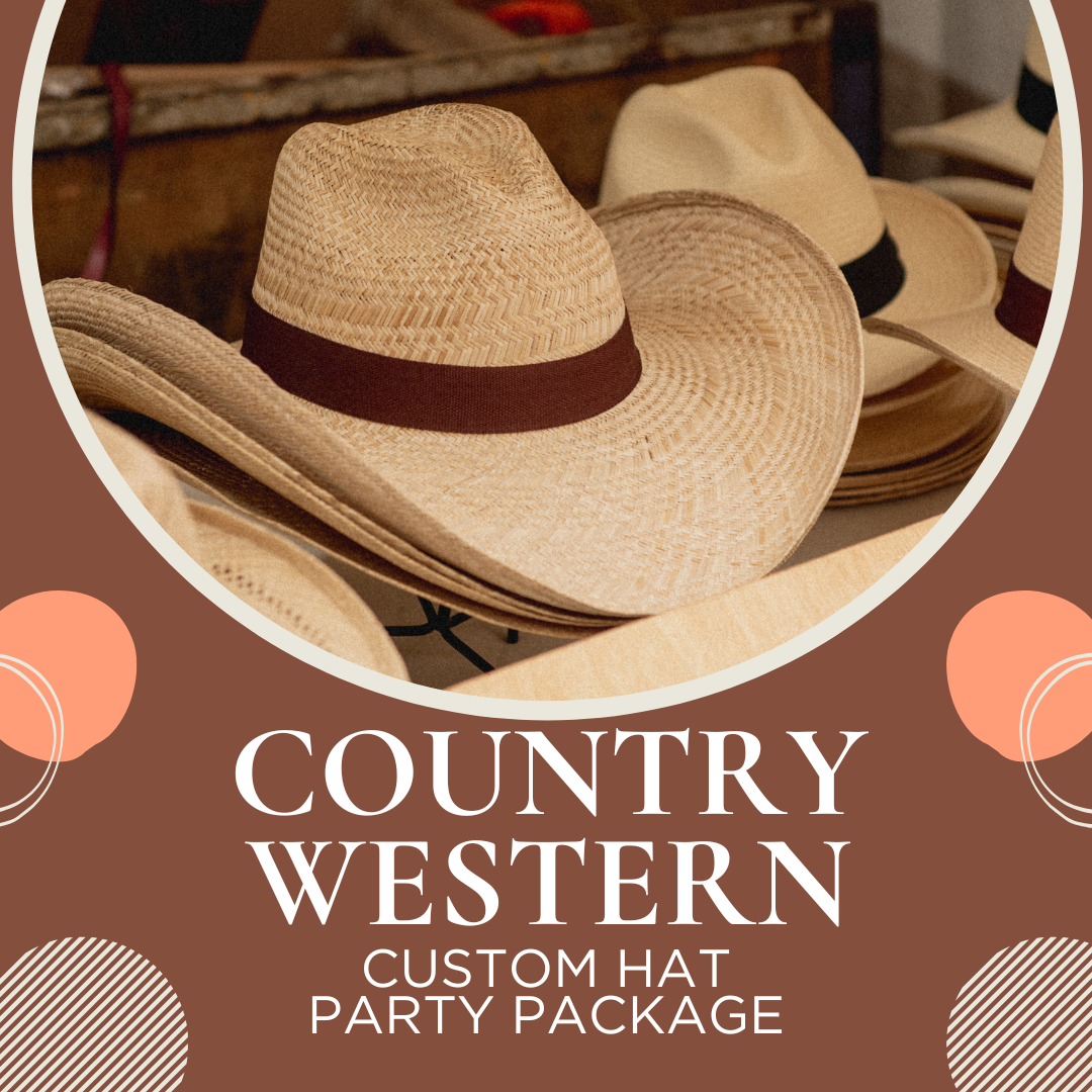 Country Western Custom Hat Party Package